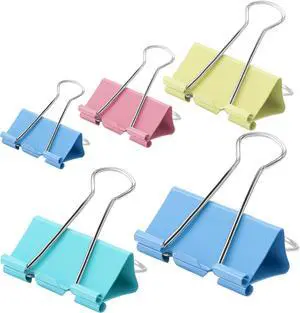 OWLKELA 100 Pcs Binder Clips, Assorted Sizes, Multicolor OWLKELA 100 Pcs Binder Clips, Assorted Sizes, Multicolor