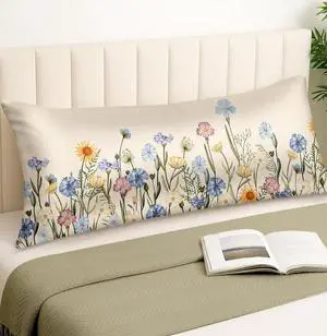Miss Adola Satin Body Pillow Cover with Zipper - 20x54 Inch Silky Long Pillow Case for Women Ladies Adults Soft Bed Decorative Cute Boho Large Body Pillowcase for Hair and Skin, Colorful Flower Miss Adola Satin Body Pillow Cover with Zipper - 20x54 Inch Silky Long Pillow Case for Women Ladies Adults Soft Bed Decorative Cute Boho Large Body Pillowcase for Hair and Skin, Colorful Flower