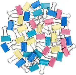 40-Pack Mini Binder Clips in 4 Colors (Blue, Yellow, Red, Green), 15mm/0.6-Inch Small Paper Clips for Home, School, Office and Business 40-Pack Mini Binder Clips in 4 Colors (Blue, Yellow, Red, Green), 15mm/0.6-Inch Small Paper Clips for Home, School, Office and Business