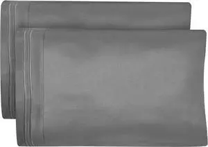 Dreamcare Pillow Cases Queen Size Set of 2 - Double Brushed 1500 Luxury Series Microfiber - Envelope Closure, Wrinkle- Free, Cooling Pillow Cases - Queen Pillow Cases Set of 2 (20 x 30, Grey) Dreamcare Pillow Cases Queen Size Set of 2 - Double Brushed 1500 Luxury Series Microfiber - Envelope Closure, Wrinkle- Free, Cooling Pillow Cases - Queen Pillow Cases Set of 2 (20 x 30, Grey)