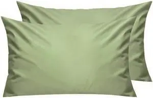 Lirex Standard Pillow Cases Set of 2, 300 Thread Count 100% Cotton Pillow Covers, Breathable and Soft, Standard (20" x 26"), Green Lirex Standard Pillow Cases Set of 2, 300 Thread Count 100% Cotton Pillow Covers, Breathable and Soft, Standard (20" x 26"), Green