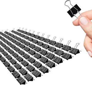 Small Binder Clips, 96 Pack, 3/4 Inch, Standard 19mm, Black, Capacity 0.31 Inch, Fold Clamp, Paper Clips, Office Clips, School & Home Use Small Binder Clips, 96 Pack, 3/4 Inch, Standard 19mm, Black, Capacity 0.31 Inch, Fold Clamp, Paper Clips, Office Clips, School & Home Use