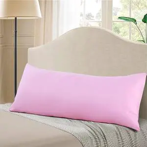 EVOLIVE Body Pillow Cover 21"x54", Microfiber, Hidden Zipper (Pink) EVOLIVE Body Pillow Cover 21"x54", Microfiber, Hidden Zipper (Pink)
