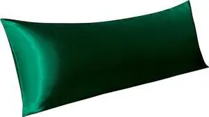 BEDSUM Body Silky Satin Pillowcase - 1-Pack, 20x54, Dark Green BEDSUM Body Silky Satin Pillowcase - 1-Pack, 20x54, Dark Green
