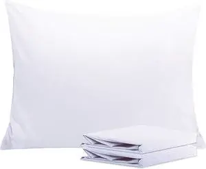 NTBAY Standard Microfiber Pillowcases, 2 Pack, 20 x 26, White NTBAY Standard Microfiber Pillowcases, 2 Pack, 20 x 26, White
