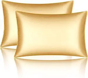 Gold Satin Pillowcase, Similar to Silk Pillow Cases 20x26 inches Gold Satin Pillowcase, Similar to Silk Pillow Cases 20x26 inches
