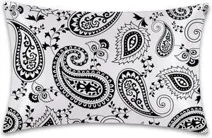 1 Pack Satin Pillowcase for Hair and Skin Black and White Boho Flowers Imitation Silk Pillowcase 20" x 36" with Hidden Zipper Soft Smooth Cooling Pillow Cover King Size for Bedroom Sofa 1 Pack Satin Pillowcase for Hair and Skin Black and White Boho Flowers Imitation Silk Pillowcase 20" x 36" with Hidden Zipper Soft Smooth Cooling Pillow Cover King Size for Bedroom Sofa