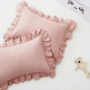 KKJIAF Cotton Toddler Pillowcase 13"x18" Set of 2, Pink KKJIAF Cotton Toddler Pillowcase 13"x18" Set of 2, Pink