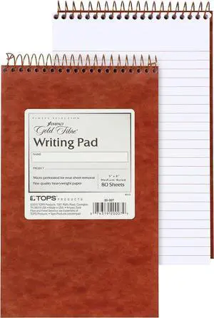Ampad Gold Fibre Retro Writing Pad, Red Cover, White Paper, 5 x 8, Medium Rule, 80 Sheets, 1 Each (20-007) Ampad Gold Fibre Retro Writing Pad, Red Cover, White Paper, 5 x 8, Medium Rule, 80 Sheets, 1 Each (20-007)