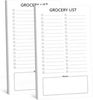 Joyberg Grocery List Magnet Pad for Fridge, 2 Pack Magnetic Notepads for Refrigerator, Magnetic Grocery List Pad for Fridge, Full Magnet Back Shopping Lists, 60 Sheets Per Note Pads Joyberg Grocery List Magnet Pad for Fridge, 2 Pack Magnetic Notepads for Refrigerator, Magnetic Grocery List Pad for Fridge, Full Magnet Back Shopping Lists, 60 Sheets Per Note Pads