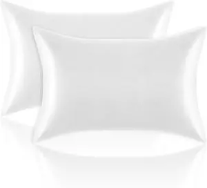 White Satin Pillowcase, Similar to Silk Pillow Cases 20x26 inches White Satin Pillowcase, Similar to Silk Pillow Cases 20x26 inches