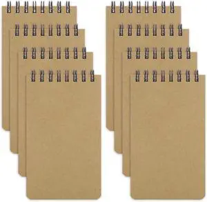 Thboxes 8 Pack Pocket Notebook, 3x5 Small Spiral Notebooks with 60 Sheets/120 Lined Pages Small Notebook Spiral Notepads Mini Note Pads Notebooks for School Office (Brown) Thboxes 8 Pack Pocket Notebook, 3x5 Small Spiral Notebooks with 60 Sheets/120 Lined Pages Small Notebook Spiral Notepads Mini Note Pads Notebooks for School Office (Brown)