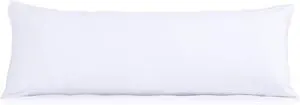EVOLIVE Body Pillow Cover 21"x54", Microfiber, Hidden Zipper (White) EVOLIVE Body Pillow Cover 21"x54", Microfiber, Hidden Zipper (White)