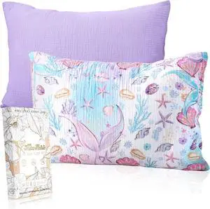 Miss Adola Ultra-Soft Cotton Toddler Pillowcases Set of 2, Fish Tail Miss Adola Ultra-Soft Cotton Toddler Pillowcases Set of 2, Fish Tail