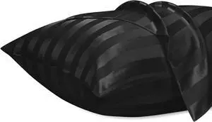 Lirex Satin Pillowcases, Similar to Silk Pillow Cases King Size Set of 2, Pillow Case for Sleeping Women with Zipper Closure, Gifts for Women Men, Black Stripes, King (20" x 36") Lirex Satin Pillowcases, Similar to Silk Pillow Cases King Size Set of 2, Pillow Case for Sleeping Women with Zipper Closure, Gifts for Women Men, Black Stripes, King (20" x 36")
