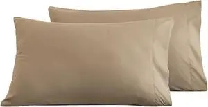 Microfiber Queen Bed Pillowcases 2 Pack, Super Soft Bed Pillow Covers Envelope Closure, Wrinkle, Fade and Stain Resistant, 20x30, Dark Beige Microfiber Queen Bed Pillowcases 2 Pack, Super Soft Bed Pillow Covers Envelope Closure, Wrinkle, Fade and Stain Resistant, 20x30, Dark Beige