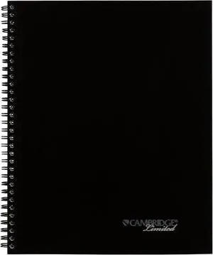 Cambridge Limited Business Notebook with QuickNotes, Legal Ruled Paper, 8" x 11", 80 Sheets, Flexible Soft Touch Cover, Wirebound, Gray (06066) Cambridge Limited Business Notebook with QuickNotes, Legal Ruled Paper, 8" x 11", 80 Sheets, Flexible Soft Touch Cover, Wirebound, Gray (06066)