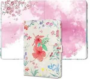 SIIXU Colorful Pocket Notebook A6 - Floral Theme with Unique Flower Illustrations, Vegan Leather, Small Size for Women, Ideal for Journaling, Notes, and Travel SIIXU Colorful Pocket Notebook A6 - Floral Theme with Unique Flower Illustrations, Vegan Leather, Small Size for Women, Ideal for Journaling, Notes, and Travel