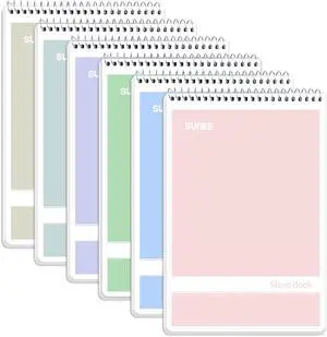 SUNEE Steno Pads 6x9 6 Pack, Gregg Rule, 60 Sheets, 6 Assorted Color Spiral Notebook 6x9, White Paper, Take Notes with Top Spiral Notebook, for School, University, College, Work, Office SUNEE Steno Pads 6x9 6 Pack, Gregg Rule, 60 Sheets, 6 Assorted Color Spiral Notebook 6x9, White Paper, Take Notes with Top Spiral Notebook, for School, University, College, Work, Office
