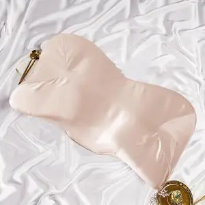 Satin Pillowcase for Cervical Pillow, Beige Satin Pillowcase for Cervical Pillow, Beige
