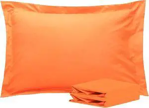 NTBAY Standard Pillow Shams, Set of 2, Microfiber, Orange NTBAY Standard Pillow Shams, Set of 2, Microfiber, Orange