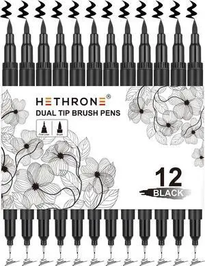 Hethrone Black Coloring Markers (Pack of 12) Hethrone Black Coloring Markers (Pack of 12)
