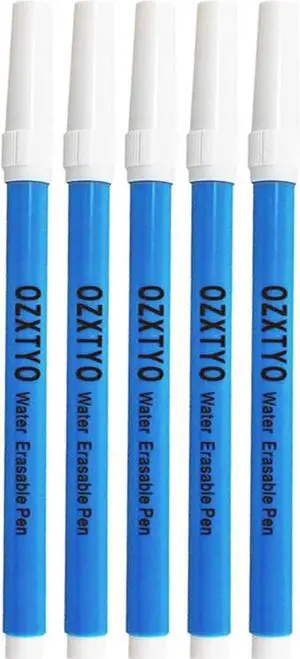 OZXTYO Washable Fabric Markers for Sewing,5 Pack,Blue,Erasable OZXTYO Washable Fabric Markers for Sewing,5 Pack,Blue,Erasable