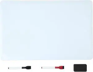 Amazon Basics Magnetic Dry Erase Board for Fridge, Whiteboard Sheet, 20" x 13", with 2 Markers and Eraser Amazon Basics Magnetic Dry Erase Board for Fridge, Whiteboard Sheet, 20" x 13", with 2 Markers and Eraser