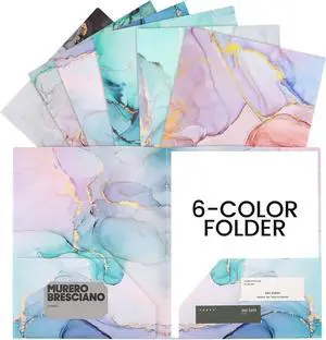 Ddowanx 6 Pack Folders with 2-Pocket,Heavy Duty Plastic Folders for School Ddowanx 6 Pack Folders with 2-Pocket,Heavy Duty Plastic Folders for School