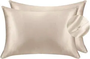 100% Silky Pillowcase for Hair and Skin 2pc Zipper Closure (Camel, Standard) 100% Silky Pillowcase for Hair and Skin 2pc Zipper Closure (Camel, Standard)