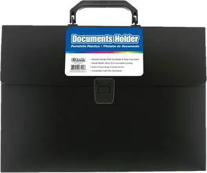 BAZIC Products Black Document Case w/Handle, A4/Letter Size BAZIC Products Black Document Case w/Handle, A4/Letter Size