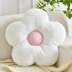 Flower Pillows, Soft Flower Shaped Pillow with Home Decorative for Couch Chair Bed,Flower Floor Throw Pillows for Adults Bedroom Living Room (White, 15 Inches) Flower Pillows, Soft Flower Shaped Pillow with Home Decorative for Couch Chair Bed,Flower Floor Throw Pillows for Adults Bedroom Living Room (White, 15 Inches)