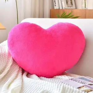 XVTRU Hot Pink Heart Pillows, Cute Heart Decorative Pillow, Heart Shaped Throw Pillows for Bed, Faux Rabbit Fur Plush Hoom Decor Pillow Cushion for Chair Sofa Living Room (Mini 12.9" x 9.8") XVTRU Hot Pink Heart Pillows, Cute Heart Decorative Pillow, Heart Shaped Throw Pillows for Bed, Faux Rabbit Fur Plush Hoom Decor Pillow Cushion for Chair Sofa Living Room (Mini 12.9" x 9.8")
