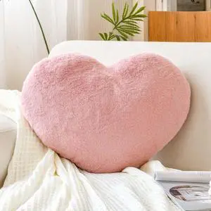 XVTRU Dusty Pink Heart Pillows, Cute Heart Decorative Pillow, Heart Shaped Throw Pillows for Bed, Faux Rabbit Fur Plush Hoom Decor Pillow Cushion for Chair Sofa Living Room (Mini 12.9" x 9.8") XVTRU Dusty Pink Heart Pillows, Cute Heart Decorative Pillow, Heart Shaped Throw Pillows for Bed, Faux Rabbit Fur Plush Hoom Decor Pillow Cushion for Chair Sofa Living Room (Mini 12.9" x 9.8")