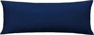 iMaylex Soft 100% Egyptian Cotton Zipper Pillow Case, Cozy and Lightweight Pillowcase, Easy Care, Navy Blue, Body, 20'' x 48'' iMaylex Soft 100% Egyptian Cotton Zipper Pillow Case, Cozy and Lightweight Pillowcase, Easy Care, Navy Blue, Body, 20'' x 48''