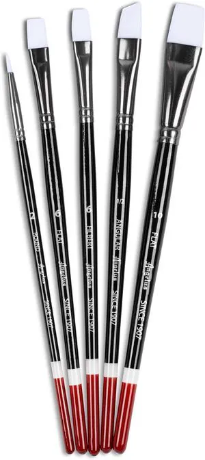 Angelus Paint Brush Set Round Flat Angular Artist Acrylic Paint Brush Set Shoe paint Brush set (5 pcs) Angelus Paint Brush Set Round Flat Angular Artist Acrylic Paint Brush Set Shoe paint Brush set (5 pcs)