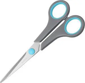 Asdirne 6.4" Scissors, Stainless Steel Blades, Soft Grip Handle, Suitable for Households,Offices and Schools, All Purpose, Blue/Grey Asdirne 6.4" Scissors, Stainless Steel Blades, Soft Grip Handle, Suitable for Households,Offices and Schools, All Purpose, Blue/Grey