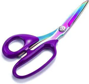 Rust-proof Titanium Coated Stainless Steel Multipurpose 8 Rainbow&Purple Scissors Fabric Textile Dressmaking Craft Office Home Daily Use Rust-proof Titanium Coated Stainless Steel Multipurpose 8 Rainbow&Purple Scissors Fabric Textile Dressmaking Craft Office Home Daily Use