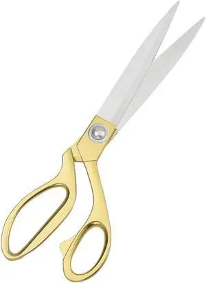 CABAX Stainless Steel Sharp Tailor Scissors for Clothing Dressmaking Shears Fabric Craft Cutting Adjustable Kitchen Scissors, Gold (9.5'') CABAX Stainless Steel Sharp Tailor Scissors for Clothing Dressmaking Shears Fabric Craft Cutting Adjustable Kitchen Scissors, Gold (9.5'')