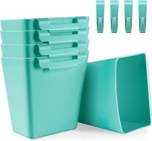 5 Pack Hanging Cup Holders, Multipurpose Rolling Cart Accessories Utility Cart Accessories for Art Craft Supplies, Space Saving Hanging Storage Basket Pencil Holder Makeup Organizers (Blue) 5 Pack Hanging Cup Holders, Multipurpose Rolling Cart Accessories Utility Cart Accessories for Art Craft Supplies, Space Saving Hanging Storage Basket Pencil Holder Makeup Organizers (Blue)