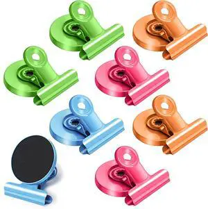 8Pack Fridge Magnets Refrigerator Magnetic Clips for Classroom (Colorful) 8Pack Fridge Magnets Refrigerator Magnetic Clips for Classroom (Colorful)