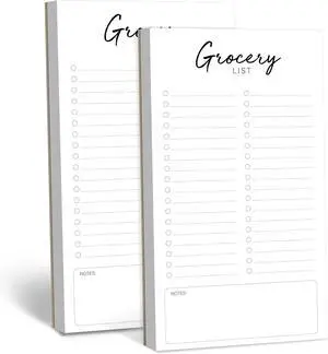 Hebayy Magnetic Grocery List, 2 Pack Food Pad for Fridge, Magnetic Notepads for Refrigerator 140 Sheets Shopping Lists with Full Magnet Back, Blank Note Pad for Metal Surface Hebayy Magnetic Grocery List, 2 Pack Food Pad for Fridge, Magnetic Notepads for Refrigerator 140 Sheets Shopping Lists with Full Magnet Back, Blank Note Pad for Metal Surface