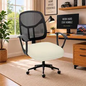 DIVA EN CAMINO DEC Stretchable Desk Office Chair Seat Cushion Covers - Universal Spandex Computer Chair Slipcover - Removable Washable Cushion Protectors for Dogs, Cats, Pets DIVA EN CAMINO DEC Stretchable Desk Office Chair Seat Cushion Covers - Universal Spandex Computer Chair Slipcover - Removable Washable Cushion Protectors for Dogs, Cats, Pets