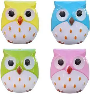 Dual Holes Cute Cartoon Animal Owl Pencil Sharpener (4pcs) Dual Holes Cute Cartoon Animal Owl Pencil Sharpener (4pcs)