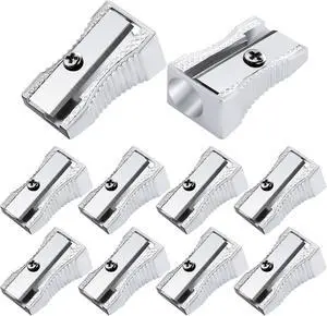 cobee 10 Pcs Pencil Sharpener, Handheld Metal Pencil Sharpener, Mini Kids Pencil Sharpening, Sharpen Pencils for Adults and Kids Schools Offices Art (Sliver One Holes) cobee 10 Pcs Pencil Sharpener, Handheld Metal Pencil Sharpener, Mini Kids Pencil Sharpening, Sharpen Pencils for Adults and Kids Schools Offices Art (Sliver One Holes)