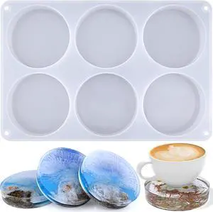 Actvty Round Coaster Resin Molds, 6 Cavity Coaster Silicone Molds for Epoxy Resin, Deep Coaster Molds for Flower Bouquet Preservation, DIY Custom Coasters, Resin Craft Actvty Round Coaster Resin Molds, 6 Cavity Coaster Silicone Molds for Epoxy Resin, Deep Coaster Molds for Flower Bouquet Preservation, DIY Custom Coasters, Resin Craft