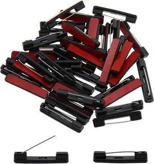 Self-Adhesive Bar Safety Pins E-outstanding 50pcs Black Safety Pin with Adhesive Brooch Back for ID Badges, Ribbons,Nametags and Crafting, Adhesive Badge Crafting Pins Self-Adhesive Bar Safety Pins E-outstanding 50pcs Black Safety Pin with Adhesive Brooch Back for ID Badges, Ribbons,Nametags and Crafting, Adhesive Badge Crafting Pins