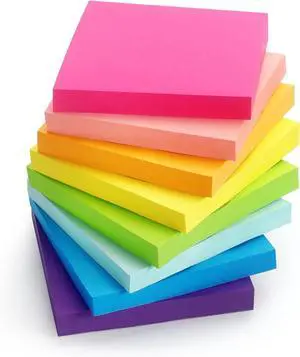 Sticky Notes 3x3 in, Bright Colors Self-Stick Pads, 8 Pads, 85 Sheets/Pad Sticky Notes 3x3 in, Bright Colors Self-Stick Pads, 8 Pads, 85 Sheets/Pad