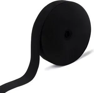 Black Elastic Bands for Sewing - Waistband Elastic 1 inch x 15 Yards - Durable, Comfortable Stretch for Pajamas, Crafts, Waistbands & Masks Black Elastic Bands for Sewing - Waistband Elastic 1 inch x 15 Yards - Durable, Comfortable Stretch for Pajamas, Crafts, Waistbands & Masks