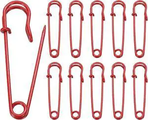 HARFINGTON 20pcs Safety Pins 2 Inch (50mm) Baked Paint Steel Large Safety Pin Heavy Duty Sewing Safety Pins Bulk for Clothes Sewing Arts DIY Crafts, Red HARFINGTON 20pcs Safety Pins 2 Inch (50mm) Baked Paint Steel Large Safety Pin Heavy Duty Sewing Safety Pins Bulk for Clothes Sewing Arts DIY Crafts, Red